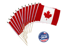 Load image into Gallery viewer, Canada Flag 12&quot; X 18&quot; inch Stick Flag (12 Pack)
