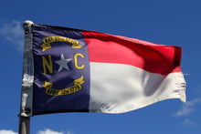 Load image into Gallery viewer, US North Carolina State Flag - 3x5&#39; Flag from Sturdy 100D Polyester - Canvas Header Brass Grommets Double Stitched from Wind Side
