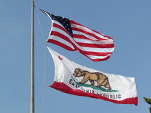 Load image into Gallery viewer, US California State Flags - 3x5&#39; Flag from Sturdy 100D Polyester - Canvas Header Brass Grommets Double Stitched from Wind Side
