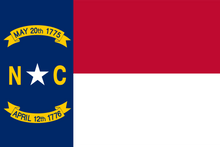 Load image into Gallery viewer, US North Carolina State Flag - 3x5&#39; Flag from Sturdy 100D Polyester - Canvas Header Brass Grommets Double Stitched from Wind Side
