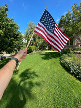 Load image into Gallery viewer, 12 x 18 inch. Handheld Stick Flags with SpearTop  Made in the USA- Pack of 12
