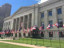 Load image into Gallery viewer, US Ohio State Flags - Ohio Flag - 3&#39;x5&#39; Flag from Sturdy 100D Polyester - Canvas Header Brass Grommets Double Stitched from Wind Side
