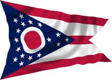 Load image into Gallery viewer, US Ohio State Flags - Ohio Flag - 3&#39;x5&#39; Flag from Sturdy 100D Polyester - Canvas Header Brass Grommets Double Stitched from Wind Side
