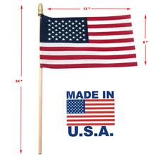 Load image into Gallery viewer, 8 x 12 inch. Handheld Stick Flags with SpearTop. (Pack of 144)
